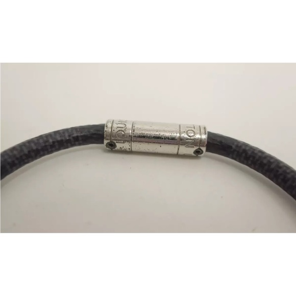 LOUIS VUITTON Damier Graphite Print Bracelet Silver Hardware - Picture 6 of 10